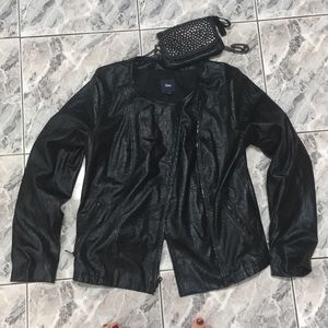 GAP Faux Leather Jacket Size M